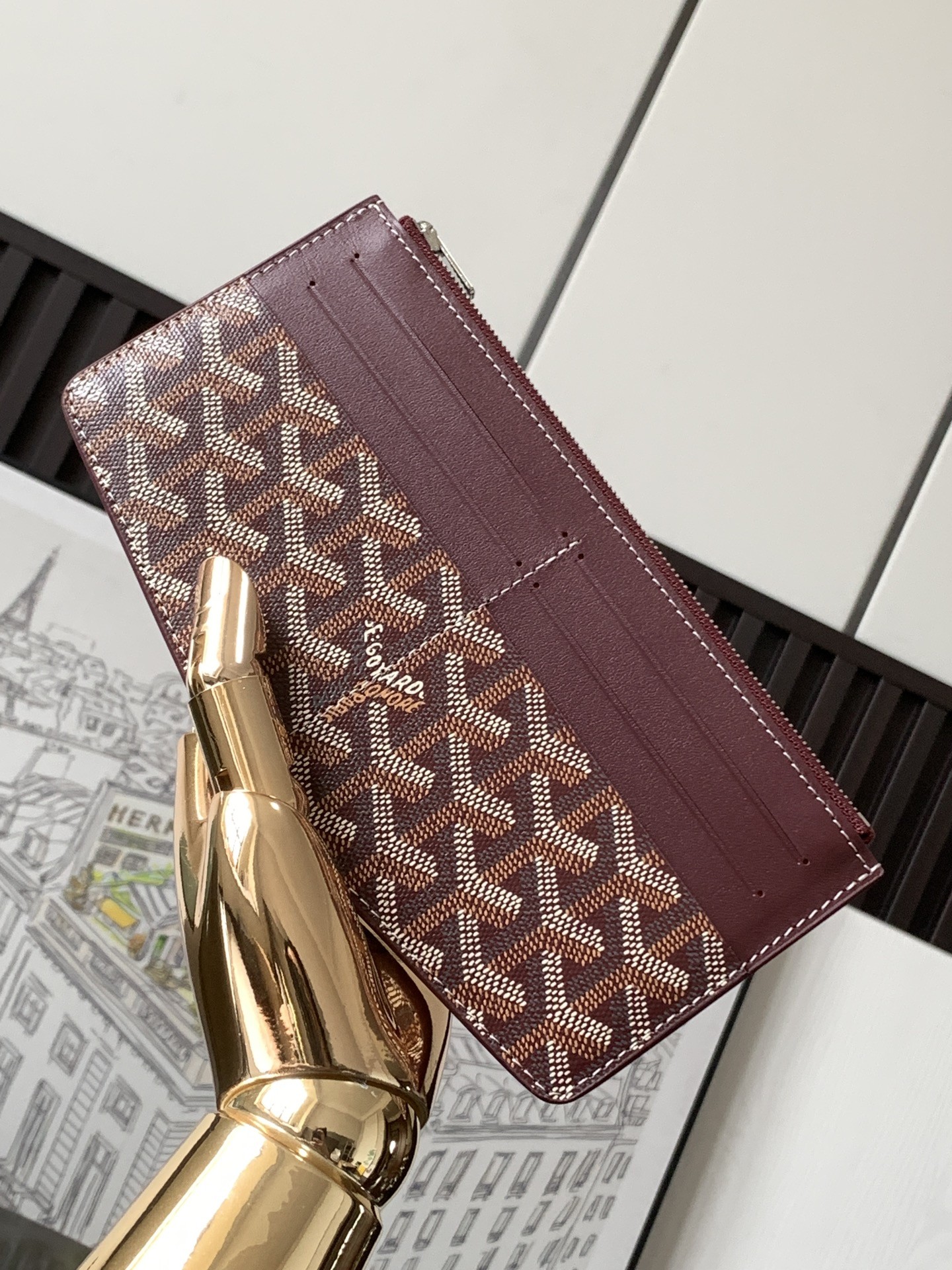 Goyard Insert Louise Wallet Burgundy 540