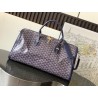 Goyard Croisiere 50 Duffle Bag Travel Gym Carry On Luggage Shoulder Strap Navy Blue 617