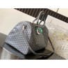 Goyard Croisiere 50 Duffle Bag Travel Gym Carry On Luggage Shoulder Strap Grey 271