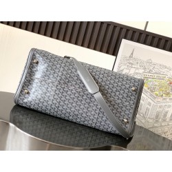 Goyard Croisiere 50 Duffle Bag Travel Gym Carry On Luggage Shoulder Strap Grey 271