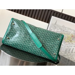 Goyard Croisiere 50 Duffle Bag Travel Gym Carry On Luggage Shoulder Strap Green 655