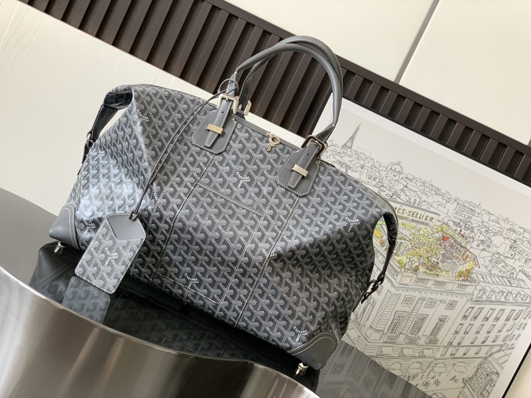 Goyard Bowling 55 Travel Bags Grey 045