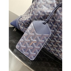 Goyard Bowling 55 Travel Bags Navy Blue 583