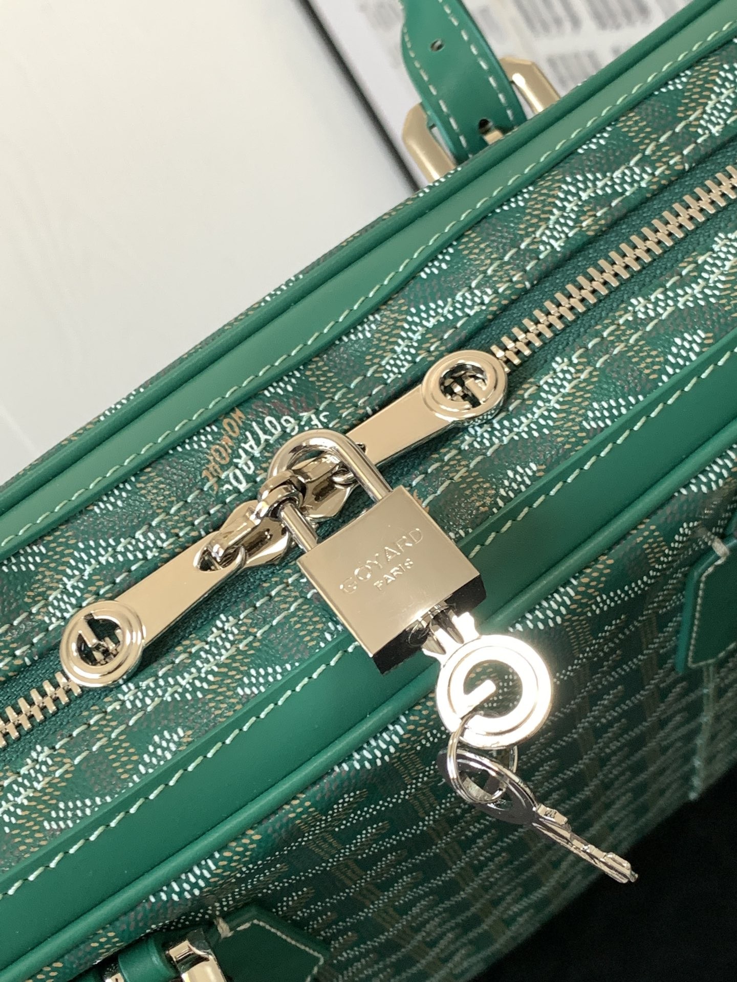 Goyard Ambassade PM Document Case Green 971