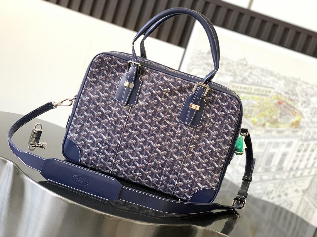 Goyard Ambassade PM Document Case Navy Blue 679