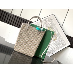 [170th Anniversary Limited Edition] Goyard Poitiers Claire-Voie Bag Grey Green 005