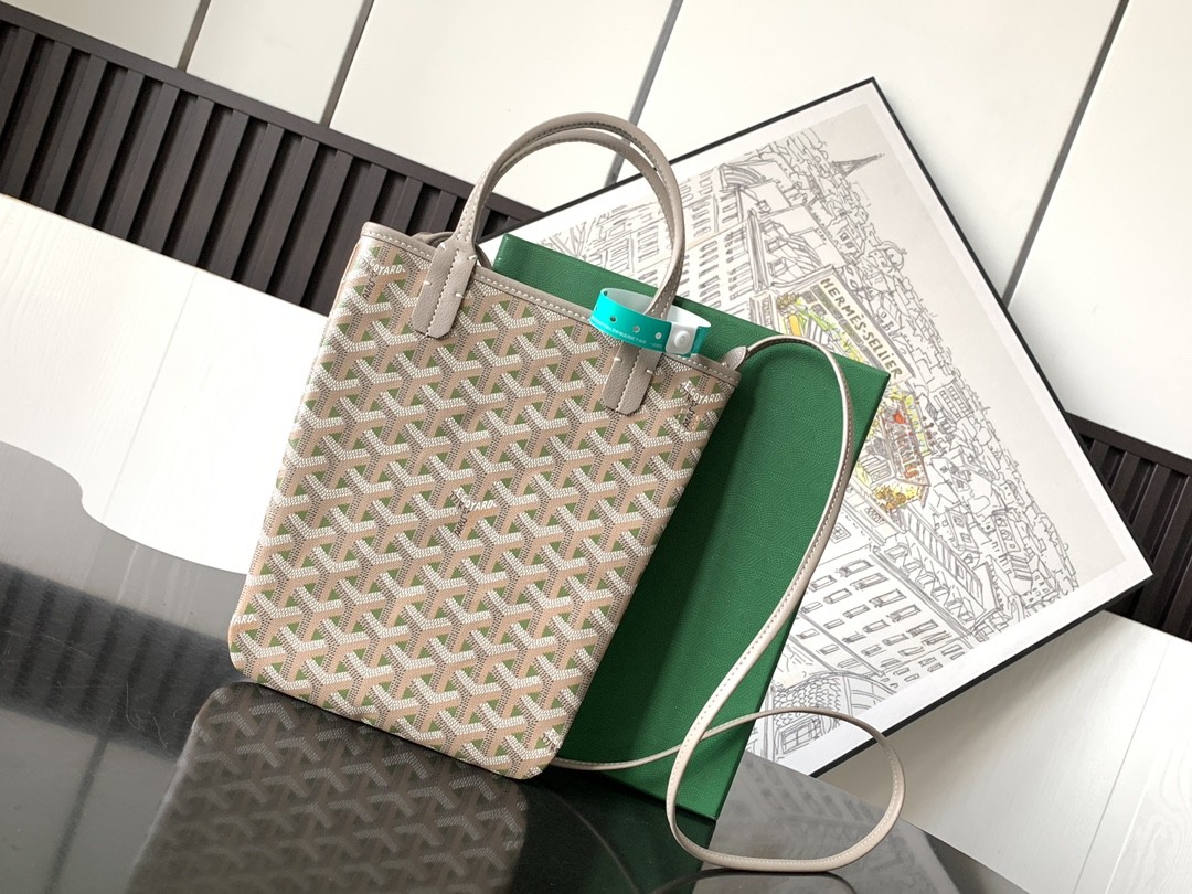 [170th Anniversary Limited Edition] Goyard Poitiers Claire-Voie Bag Grey Green 005