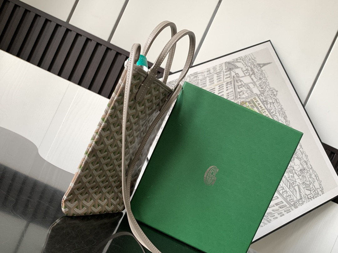 [170th Anniversary Limited Edition] Goyard Poitiers Claire-Voie Bag Grey Green 005