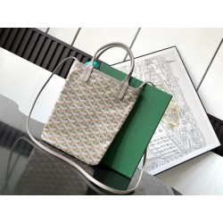 [170th Anniversary Limited Edition] Goyard Poitiers Claire-Voie Bag Grey Green 005