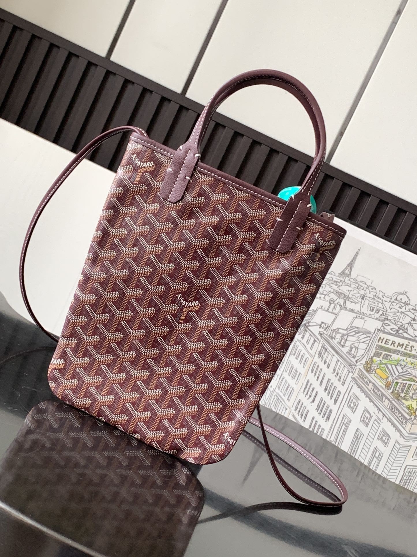 Goyard Poitiers Claire-Voie Bag Burgundy 454