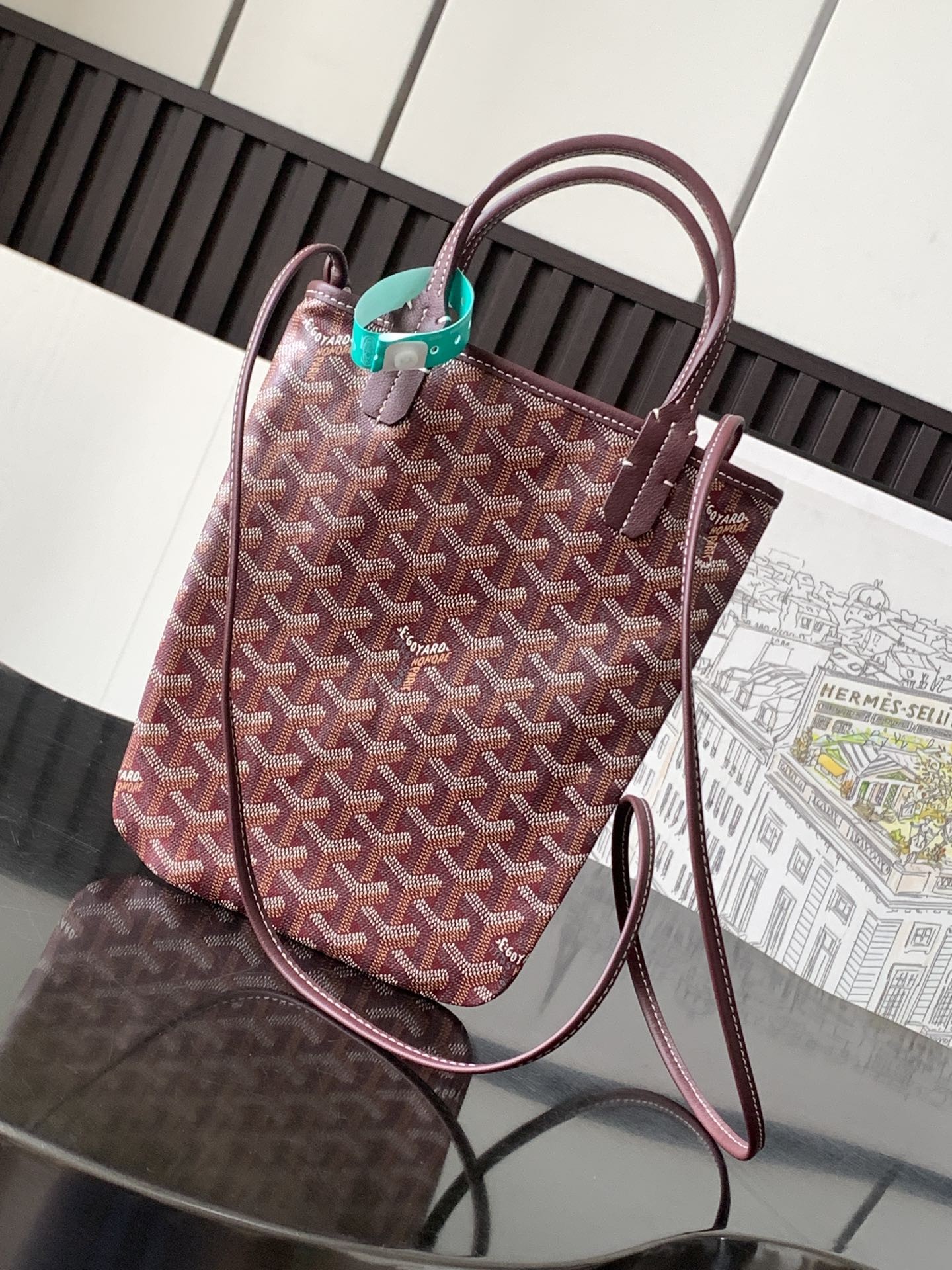 Goyard Poitiers Claire-Voie Bag Burgundy 454