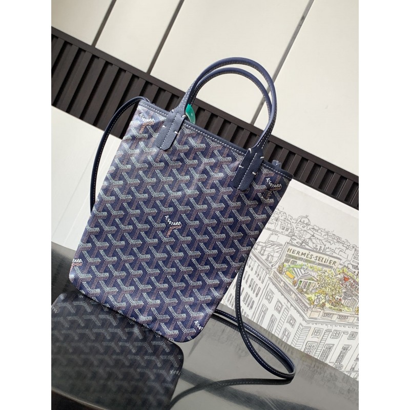 Goyard Poitiers Claire-Voie Bag Navy Blue 112