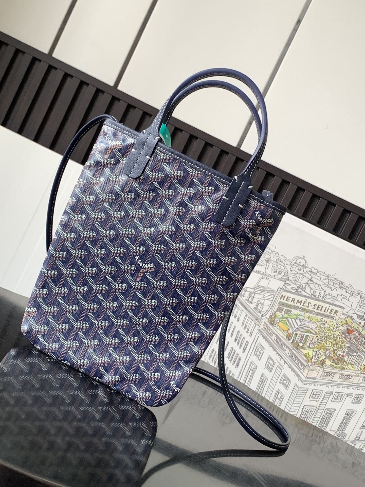 Goyard Poitiers Claire-Voie Bag Navy Blue 112