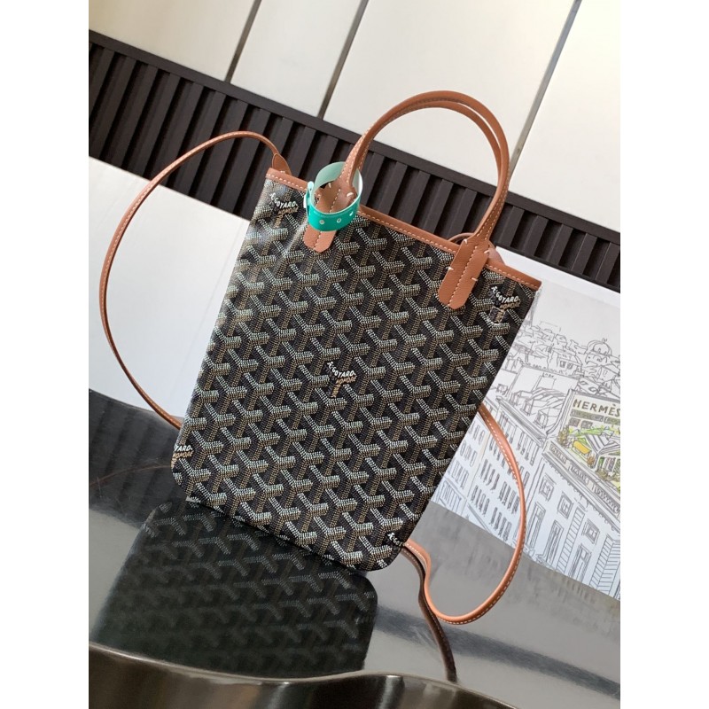 Goyard Poitiers Claire-Voie Bag Black Tan 035