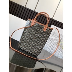 Goyard Poitiers Claire-Voie Bag Black Tan 035