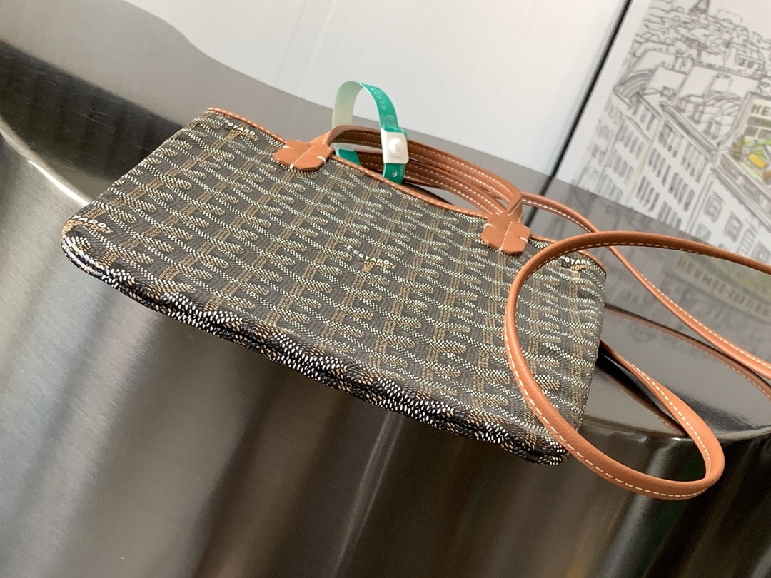 Goyard Poitiers Claire-Voie Bag Black Tan 035