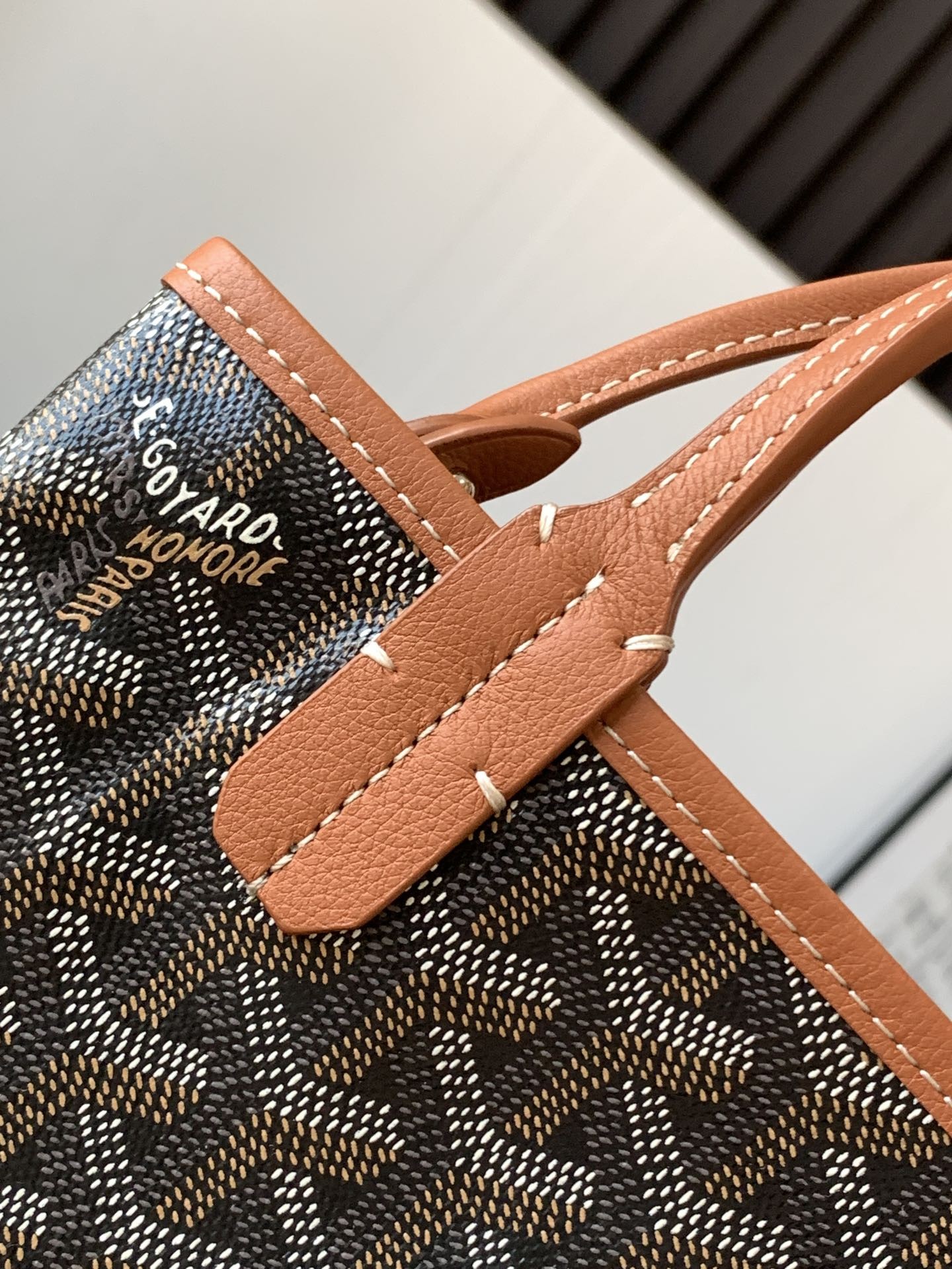 Goyard Poitiers Claire-Voie Bag Black Tan 035