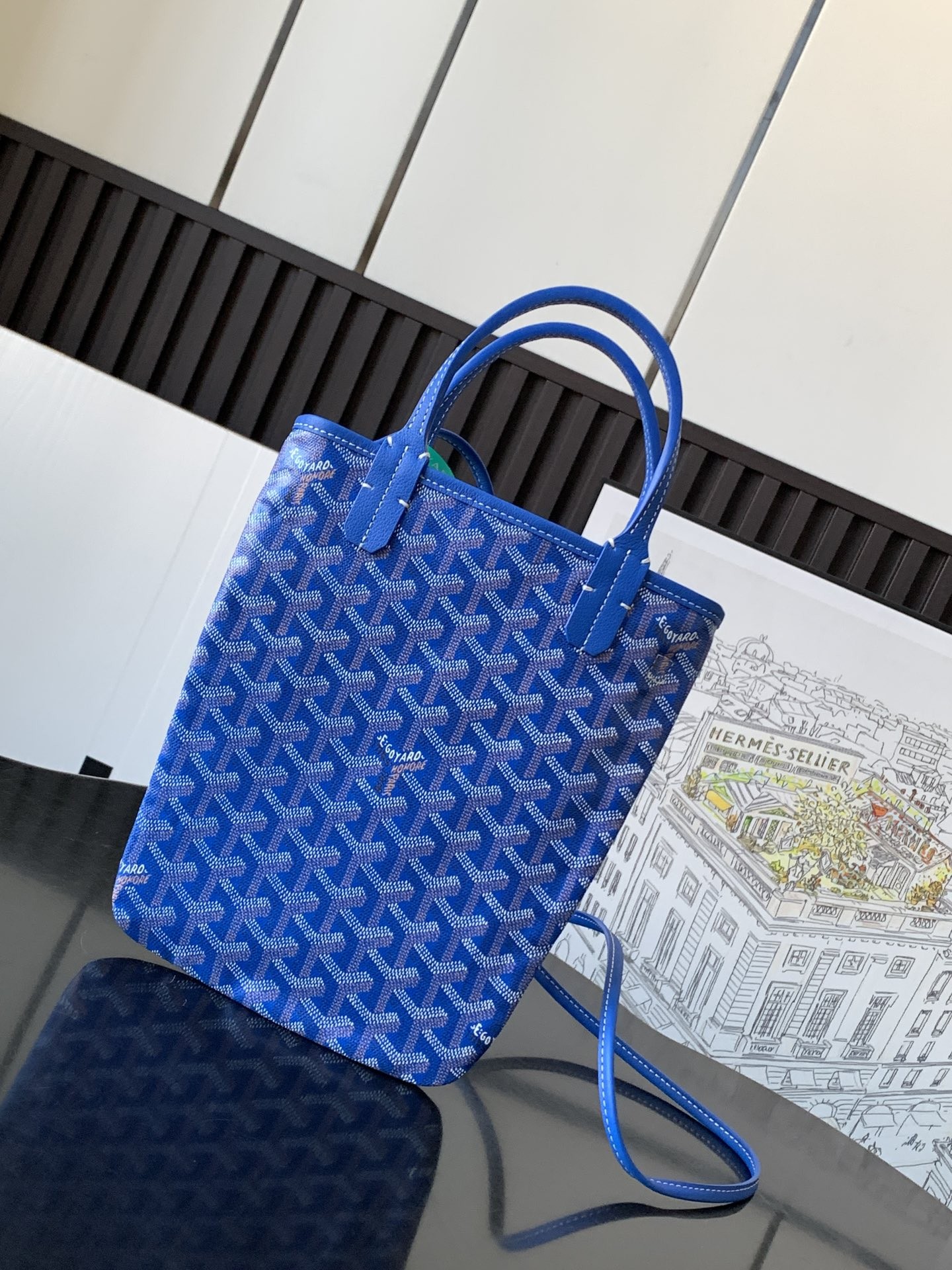 Goyard Poitiers Claire-Voie Bag Blue 504