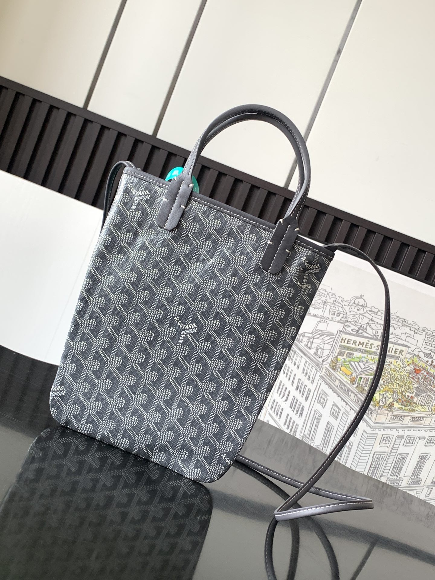 Goyard Poitiers Claire-Voie Bag Grey 012