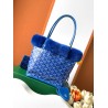 Goyardine Rabbit Rex Fur Reversible Mini Anjou Blue