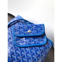 Goyardine Rabbit Rex Fur Reversible Mini Anjou Blue