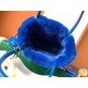 Goyardine Rabbit Rex Fur Reversible Mini Anjou Blue