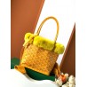 Goyardine Rabbit Rex Fur Reversible Mini Anjou Yellow