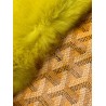 Goyardine Rabbit Rex Fur Reversible Mini Anjou Yellow