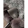 Goyardine Rabbit Rex Fur Reversible Mini Anjou Grey