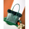 Goyardine Rabbit Rex Fur Reversible Mini Anjou Green