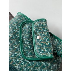 Goyardine Rabbit Rex Fur Reversible Mini Anjou Green