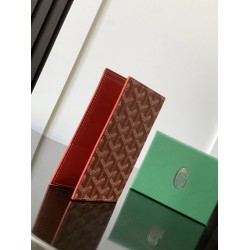 Goyard Grenelle Passport Holder Red