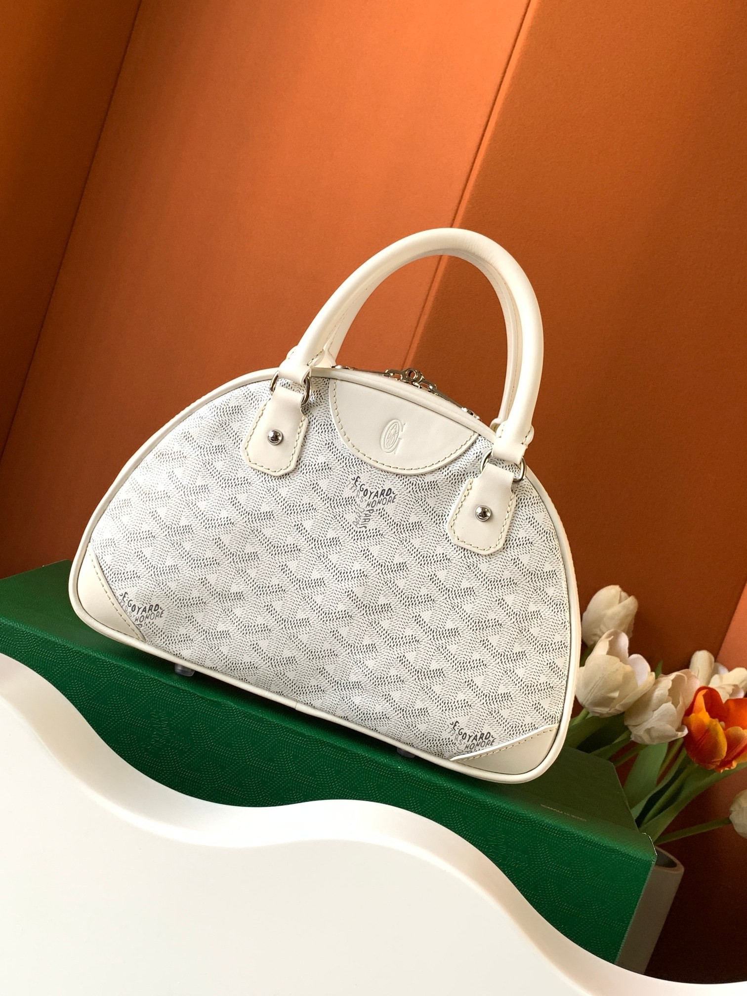 Goyard Bowling Mini Bags White 555