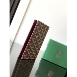 Goyard Grenelle Passport Holder Burgundy