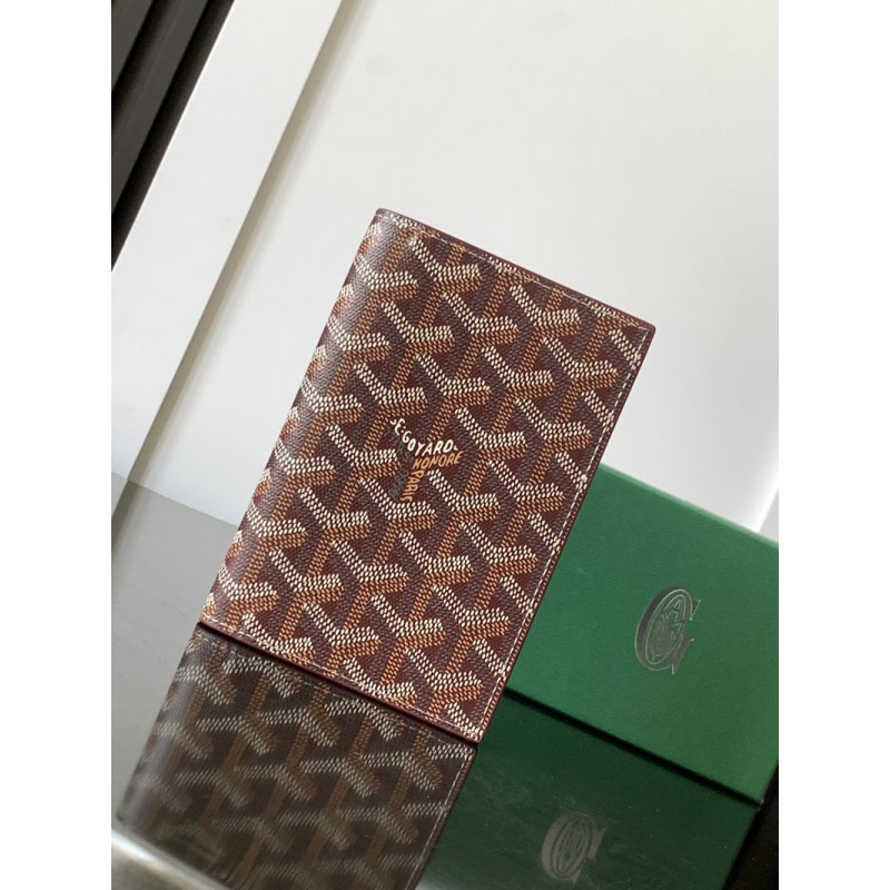 Goyard Grenelle Passport Holder Burgundy