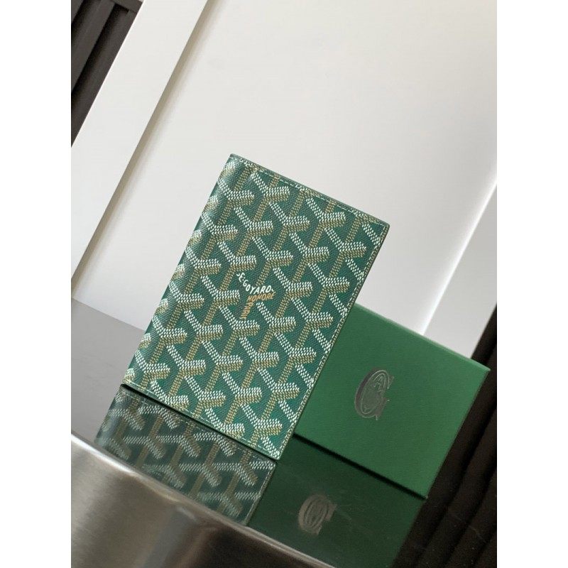 Goyard Grenelle Passport Holder Green