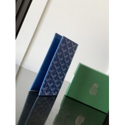 Goyard Grenelle Passport Holder Blue