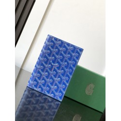 Goyard Grenelle Passport Holder Blue