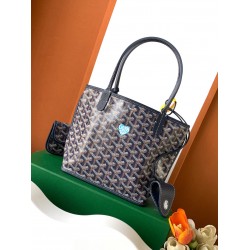 Goyard Mini Anjou Dark Blue Bag Tote limited Blue Heart