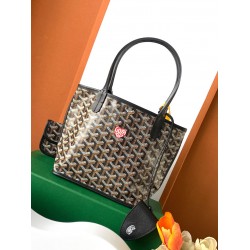 Goyard Mini Anjou Black Bag Tote limited Red Heart