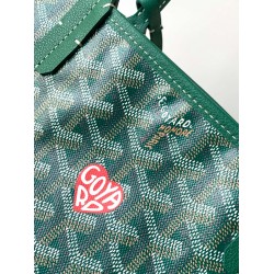 Goyard Mini Anjou Green Bag Tote limited Red Heart