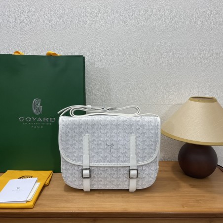 Goyard Double Buckle Large Messenger Bag White 481