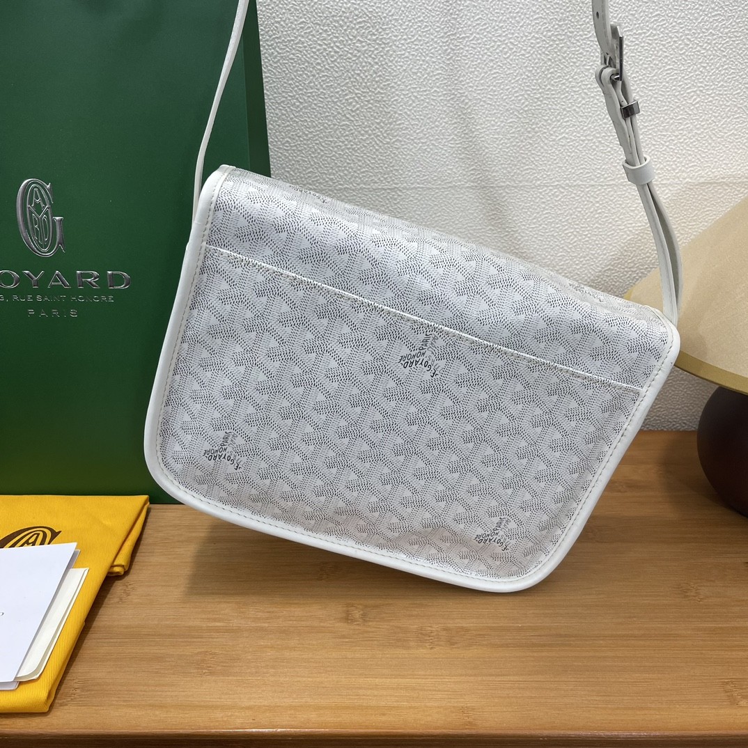 Goyard Double Buckle Large Messenger Bag White 481