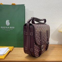 Goyard Double Buckle Large Messenger Bag Claret 276