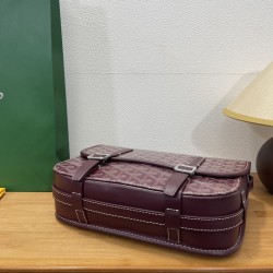 Goyard Double Buckle Large Messenger Bag Claret 276