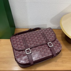 Goyard Double Buckle Large Messenger Bag Claret 276