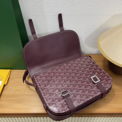 Goyard Double Buckle Large Messenger Bag Claret 276