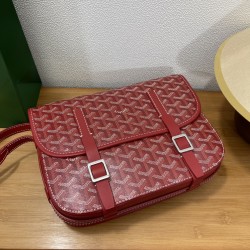 Goyard Double Buckle Large Messenger Bag Red 438