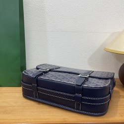 Goyard Double Buckle Large Messenger Bag  Dray Blue 164