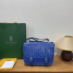 Goyard Double Buckle Large Messenger Bag  Blue 958